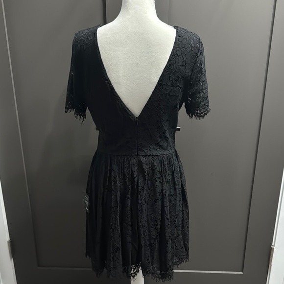 Lulu's Black Lace Fit and Flare Mini Dress - Picture 7 of 11